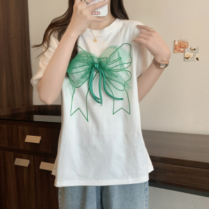 TR11903# 纯棉夏装设计感小众T恤女短袖韩版 服装批发女装服饰货源