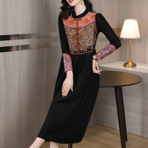 RM24874#新款旅游穿搭女装民族风复古背心裙重工刺绣马甲裙连衣裙