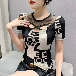 TR11972# 春夏新款T恤原创设计短袖时尚小衫字母印花韩版女上衣 服装批发女装服饰货源