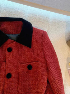 TR12635# 原版面料韩系时髦洋气红色短款外套女装春秋季小个子夹克上衣潮 服装批发女装服饰货源