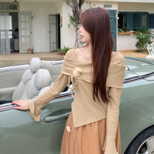 TR13124#  新中式国风设计感上衣+不规则半身裙两件套 服装批发女装直播货源