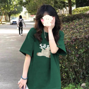 RM2043#bf风短袖T恤女韩版学生印花宽松上衣潮