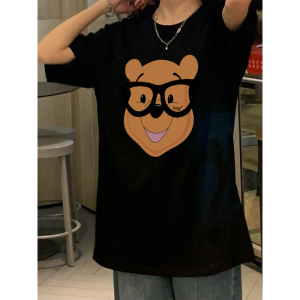 RM2046#bf风短袖T恤女韩版学生印花宽松上衣潮