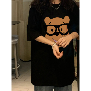 RM2046#bf风短袖T恤女韩版学生印花宽松上衣潮