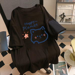 RM2048#bf风短袖T恤女韩版学生印花宽松上衣潮