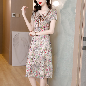 RM2673#真丝连衣裙女气质高档夏季新款高级感桑蚕丝洋气中长裙
