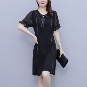 RM10114#夏季新款胖mm气质减龄修身显瘦连衣裙