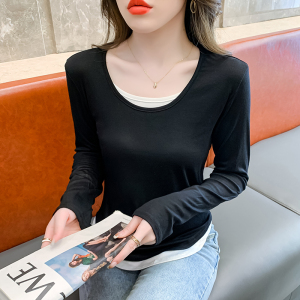 RM3174#夏季新款韩版时尚简约百搭修身显瘦假两件上衣女ins