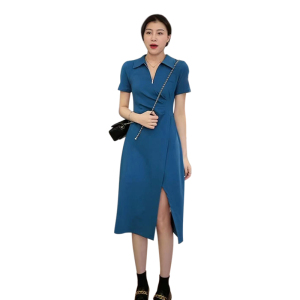 RM2155#休闲polo连衣裙子显瘦气质高级感小个子夏季女装2023新款别致甜辣