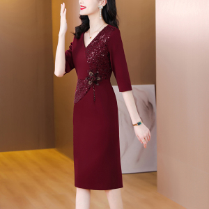 RM5172#高端喜婆婆婚宴装晚礼服裙高贵年轻妈妈婚礼服中年洋气