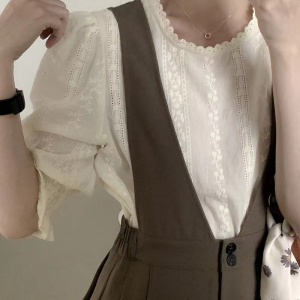 RM2397#新款时尚御姐小香风炸街减龄两件套装泡泡袖上衣背带连衣裙女
