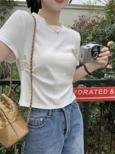 RM3601#夏季新款短袖抽绳短袖T恤上衣