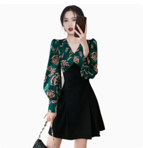 RM3253#新款小个子连衣裙法式茶歇显瘦气质小香风早春碎花裙