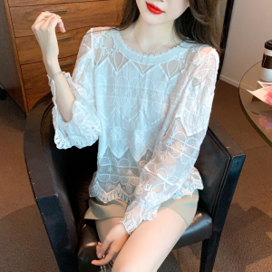 RM4702#新款夏季蕾丝小衫显瘦甜美喇叭袖小衫女