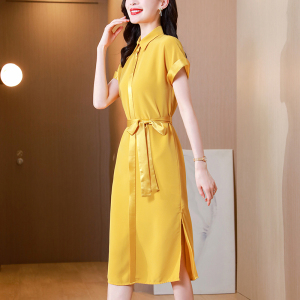 RM6394#高端醋酸连衣裙高级奢华大牌夏季2023新款高贵优雅气质女装中长裙