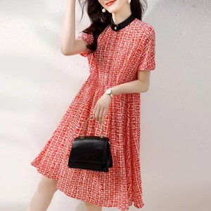 RM6853#碎花减龄中长款宽松裙子连衣裙夏季女气质
