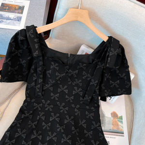 RM3070#夏季新款大码女胖mm法式复古时尚减龄设计收腰显瘦连衣裙