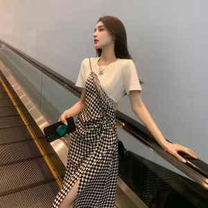 RM10347#小香风连衣裙女装2023年夏季新款气质高级感休闲显瘦法式收腰裙子