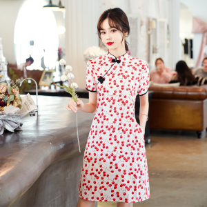 RM4038#春夏新款改良少女中长年轻款甜美中国风民族风时尚