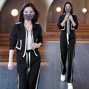 TR21362# 时尚休闲宽松运动服套装女春秋季新款显瘦减龄洋气韩版两件套