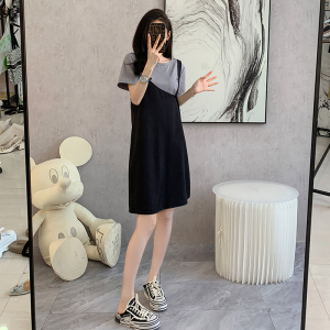 RM5861#休闲背带裙两件套裙子2023年夏季新款韩版气质时尚减龄T恤