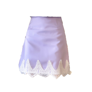 RM3997#夏新设计感小众优雅复古蕾丝拼接A字包臀半身裙
