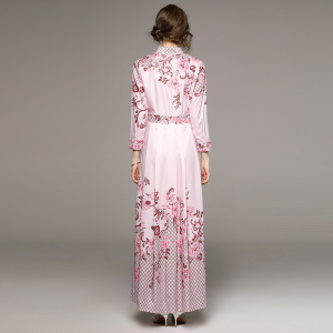 RM11416#欧美时尚百搭收腰显瘦定位印花连衣裙
