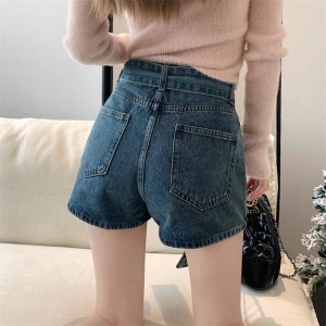 RM5790#美式牛仔半身裙女春季2023新款复古辣妹设计感高腰短裙裤A字裙子