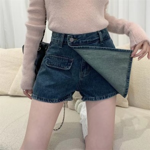 RM5790#美式牛仔半身裙女春季2023新款复古辣妹设计感高腰短裙裤A字裙子