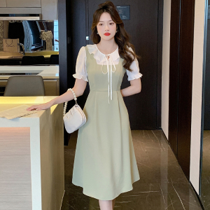 RM3511#法式连衣裙女夏新款收腰显瘦气质甜美裙子高级感小众设计长裙
