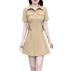RM4458#衬衣裙女2023年夏装新款设计感小众别致时尚洋气连衣裙子
