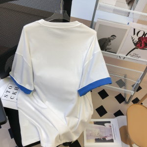 RM3759#夏装韩版宽松圆领卡通印花中长款大码短袖T恤女