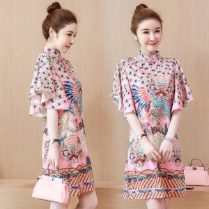 RM5120#新款改良旗袍时尚短款民族风夏装中国风复古定位花