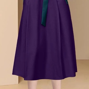 RM5647#法式时尚长袖收腰连衣裙女2023春季新款高级感气质中长裙