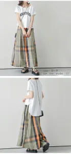 TR18475# 日本乐天爆款格纹半身裙百搭时尚大摆 服装批发女装服饰货源