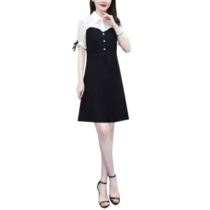 RM4419#大码女装2023夏季新款韩版修身显瘦气质减龄洋气时尚连衣裙
