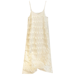 TR18965# 大码女装搭配西服女夏季新款气质垂感显瘦吊带连衣裙
