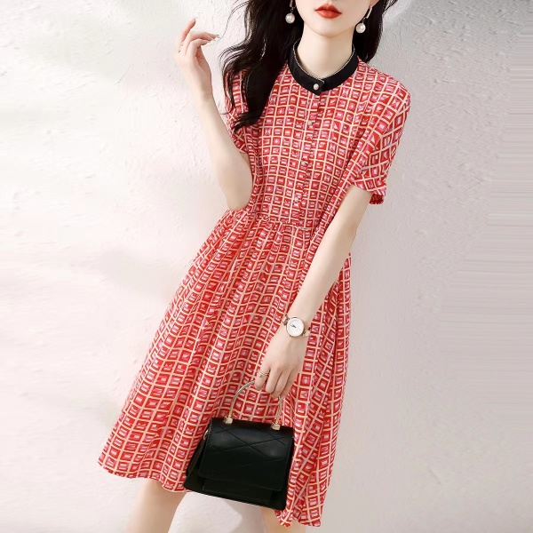 RM5683#夏季新品碎花减龄中长款宽松裙子连衣裙夏季女气质