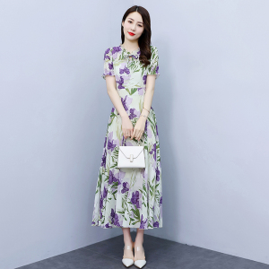 RM15105#波西米亚长裙到脚踝雪纺连衣裙2023新款夏超长海边度假沙滩裙