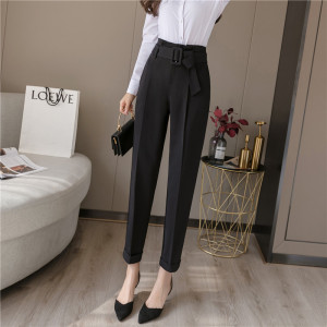 RM6573#西装哈伦裤女2023春夏休闲直筒烟管宽松萝卜裤ins超火的九分裤子