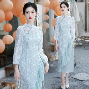 RM4078#国风旗袍改良中式吊带连衣裙两件套女新款汉服仙气套装裙子