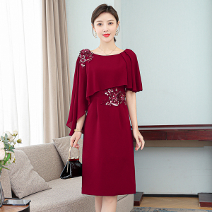 RM5453#晚礼服裙喜婆婆婚宴装连衣裙婚礼高端年轻款妈妈小个子丈母娘高贵