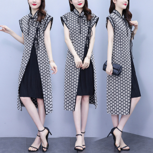 RM4678#大码女装女2023夏季新款气质两件套垂感显瘦吊带连衣裙