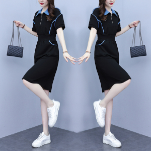 RM4417#夏季新款韩版大码女装修身显瘦卫衣休闲气质时尚连衣裙
