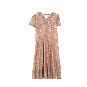RM5978#夏季新款大码连衣裙收腰显瘦名媛风短袖甜美