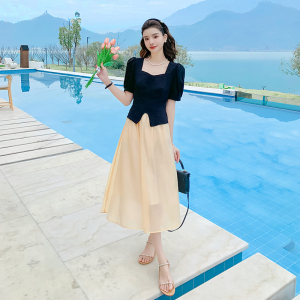 RM4574#夏装新款气质法式高级感小个子轻熟小香风连衣裙盐系套装