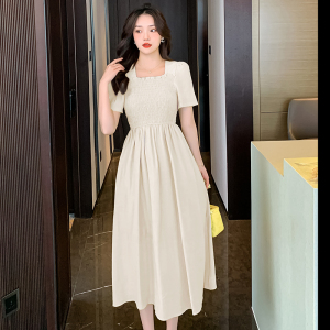 RM4486#春夏新款气质法式茶歇雪纺连衣裙