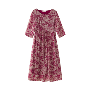 RM4644#夏季新款女收腰显瘦气质洋气减龄高端碎花雪纺连衣裙