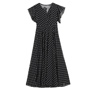 RM8357#新款法式长裙高级感气质小众独特别致漂亮波点连衣裙子女夏季