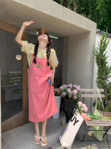 TR35608# 韩chic夏糖果色郁金香背带裙 服装批发女装批发服饰货源
